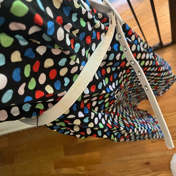 Sleeveless button up polka dot dress with collar. Size 16, Unique Vintage. - Picture 6 of 6